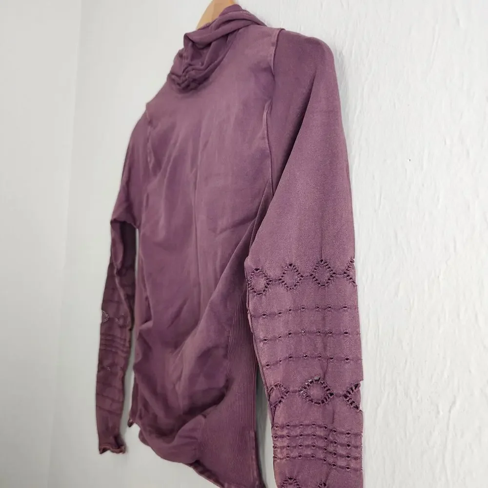 Free People Movement Good Karma Long Sleeve Hoodie Nutmeg Brown XS/S Rare